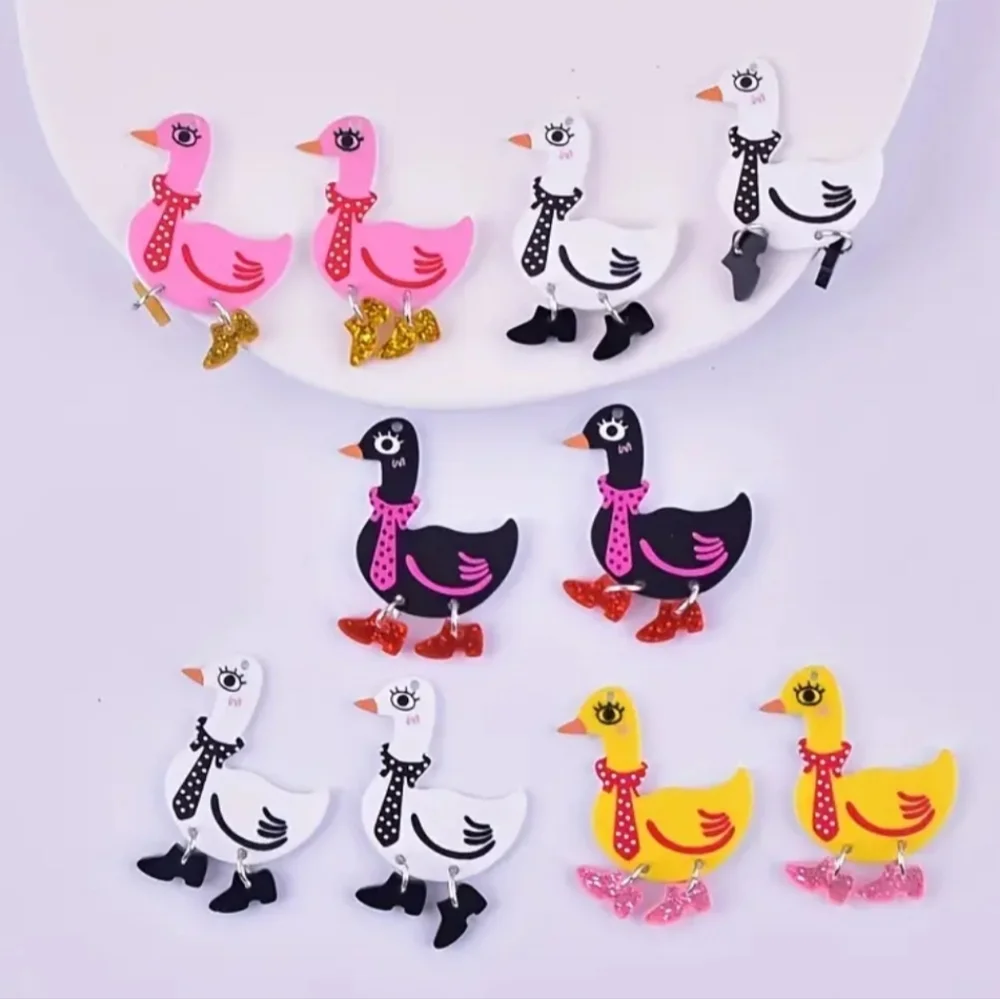 2/30$ Or 3/$35 Colorful Duck Earrings‎ Set for Kids (#0279)